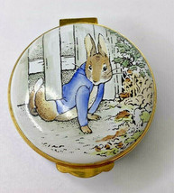 Vintage   Crummels box Beatrix Potter Peter Rabbit Trinket Enamels Box PB160/19 - £268.23 GBP