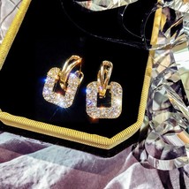Jewelry buckle earrings 2021 new trendy handsome Korean temperament wild... - £7.27 GBP