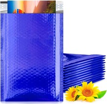 Blue Metallic Bubble Mailers, 5 x 9 Inches, Pack of 50 - £20.02 GBP