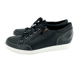 Munro Gabbie Black Snake Print Leather Lace Up Sneakers SZ 7.5 Retail $2... - £68.80 GBP