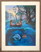 Hand Signed Lithograph &quot;Mermaid Tea Party&quot; by Jim Warren 20x26 Edition of 950 - £35.72 GBP