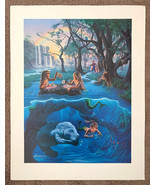 Hand Signed Lithograph &quot;Mermaid Tea Party&quot; by Jim Warren 20x26 Edition o... - £35.03 GBP