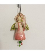 BLUE SKY 2004 Heather Goldmine Angel Fairy Bell Chime Ornament Pink Flow... - £9.58 GBP