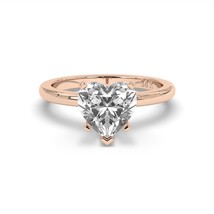 1.5CT Heart Cut Solitaire F-G Color with VS/ SI Clarity Lab-Grown Ring. - £1,101.28 GBP