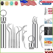 Travel-Friendly Stainless Steel Toothpicks with Convenient Carrying Holder - $21.17 CAD
