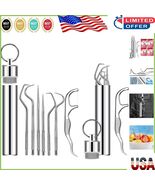 Travel-Friendly Stainless Steel Toothpicks with Convenient Carrying Holder - $280.06 MXN
