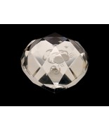 Vintage Crystal Teardrop Paperweight, Faceted Diamonds, Cancer Horoscope... - $39.15