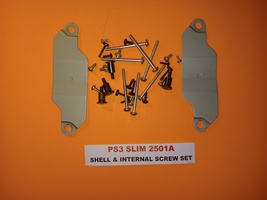 PS3 SLIM 2501A SHELL &amp; INTERNAL SCREW SET - £7.47 GBP