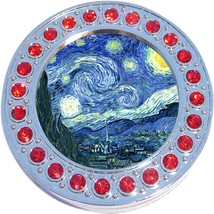 Red Accent Starry Night Photo Purse Hanger Handbag Table Hook - $9.89