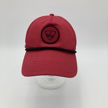 Callaway Red Golf Hat With Black Trim With Leather Adjustable Strap - $11.88