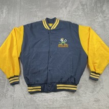 Vintage Rare NOTRE DAME Fighting Irish NCAA Nylon Chalk Line Jacket Coat Large** - £44.95 GBP