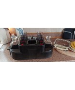 Art Deco Bar Caddy 3 Shot Glass Set 6 Indy 500 Motor Speedway W/Decanter... - $1,880.76 MXN