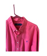 Ralph Lauren Mens Size XL Pink Salmon Long Sleeve Button Up Shirt Top Bl... - £19.54 GBP