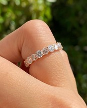 Baguette &amp; Round Cut Wedding Band/Full Eternity Matching Band/Engagement Ring - £79.81 GBP