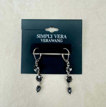 Simply Vera Vera Wang Silver Tone Simulated Gem Linear Drop Earrings - £12.47 GBP