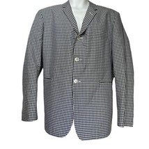 Brooks Brothers Black Fleece Checkered Blazer Coat Size BB4 42R - £123.83 GBP