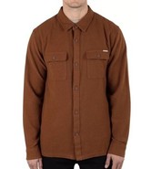Hurley Men&#39;s Santa Cruz Twill Flannel Hickory brown Long Sleeve Size Small - $40.99 CAD