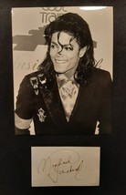 MICHAEL JACKSON: (HAND SIGN AUTOGRAPH CARD &amp; PHOTO) - £2,009.40 GBP