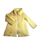 Cosa-Nuova Coat Women Large Yellow Jacket Zip Lined Boho Warm Sweater De... - $19.21 CAD