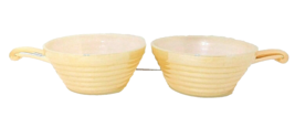 Fire King Peach Lusterware Ovenware Bowls W/Handles USA Set Of 2 - £10.30 GBP