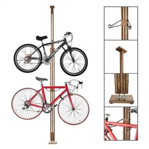 Woody Bike Stand Wooden Bicycle Rack Storage Display Holds 2 Bicycles - $156.99