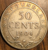 1904 Newfoundland Silver 50 Cents Coin - £18.59 GBP