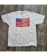 New Vintage 1999 Budweiser American Flag Beer Alcohol White X-Large T-Shirt - $273.75 MXN