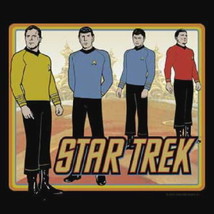Star Trek Classic Animated TV Crew Standing T-Shirt NEW UNWORN - £14.33 GBP
