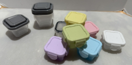 11pc New Mini Clear Plastic Small Boxes With Lid Container Storage Craft... - $8.55
