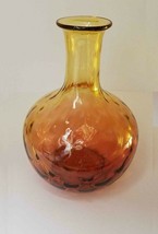 Reverse Amberina Water Carafe Diamond Optic Quilted 7 1/2&quot; Tall x 5 1/4&quot;... - £59.16 GBP