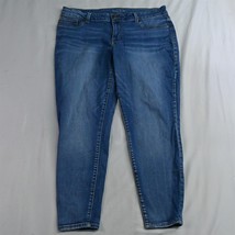 Maurices XL Short Mid Rise Skinny Light Wash Stretch Denim Womens Jeans - £11.91 GBP