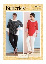 Butterick Sewing Pattern 6734 Top Shirt Tunic Misses Size XS-XL UNCUT - $9.74