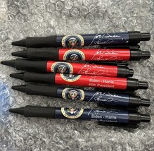 JOE BIDEN PEN (6) RED BLUE EAGLE SEAL PRESIDENT SIGNATURE DEMOCRAT PATRI... - $276.80 MXN