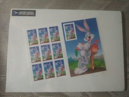 Looney Tunes Bugs Bunny 10 Stamps Postage Sheet 32 Cents 1997 USPS New S... - $12.86