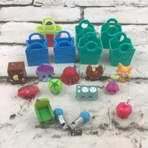 Shopkins Mini Figures Lot Of 13 Assorted Series With Shopping Bags Moose - £9.52 GBP