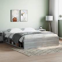 Bed Frame Grey Sonoma 150x200 cm King Size - £117.89 GBP