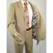 Men Renoir Suit Separate Super 140 Wool Two Button Classic Fit 508-4 Beige New image 11