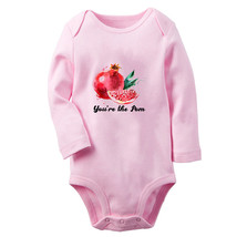You&#39;re the Pom Funny Romper Newborn Baby Bodysuits Kids Long Pomegranate Outfits - £8.77 GBP