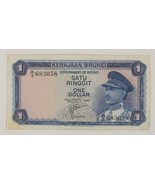 1967 Brunei 1 Ringgit (Dollar) Note Très Fin + (VF Pick#1a - €67,69 EUR