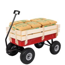 Garden Carts Yard Dump Wagon Wheel Cart Lawn Utility Cart Wheel Heavy Duty - $119.99