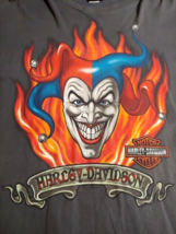 Harley Davidson Evil Jester Joker T Shirt Mens 2010 Gray XL - £26.86 GBP