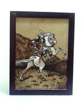 NEW ALBANIA SCANDERBEG WALL HANGING WOOD PYROGRAPHY FIRE WORK FRAME-HAND... - £75.68 GBP