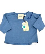 MarMar Copenhagen Baby Blue Organic Cotton Long Sleeve Top NWT Embroider... - $32.82 CAD