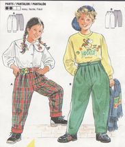 Vintage Girls Boys Baggy Pleated Loose Fit Pants Sew Pattern 3-8 - $13.99