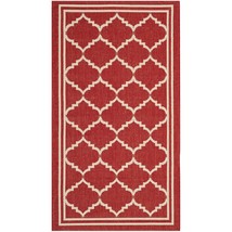 SAFAVIEH Courtyard Collection 5&#39;3&quot; x 7&#39;7&quot; Red/Beige CY6889 Indoor/ Outdoor Water - £84.07 GBP