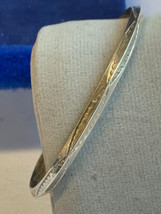Sterling Silver Cuff Bracelet 7.66g Fine Jewelry 6&quot; Adjustable Geometric Pattern - £23.69 GBP