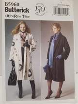 Katherine Tilton Butterick Pattern B5960 Loose-Fitting Coat Sizes XSM, S, M - $9.85