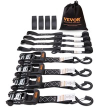 VEVOR Ratchet Tie Down Straps (4PK), 5208 lb Max Break Strength, Includes 4 Prem - £68.33 GBP