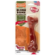 Nylabone Power Chew Bison Bone Alternative Dog Chew Toy Beef Flavor - £31.96 GBP