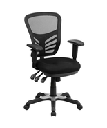 Mid-Back Black Mesh Multifunction Executive Swivel Ergonomic Office - $3,558.57 MXN+
